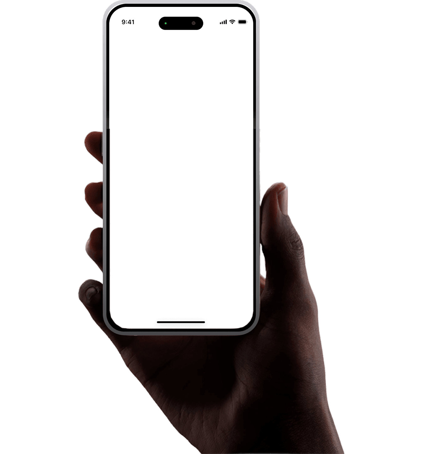 Mockup iPhone dans la main