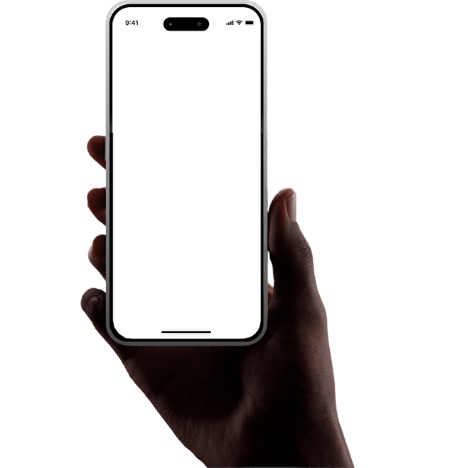 Mockup iPhone dans la main